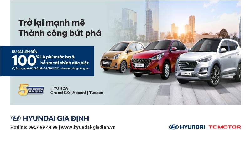 Ưu đãi 100% lệ phí trước bạ & Trả góp 0% lãi suất