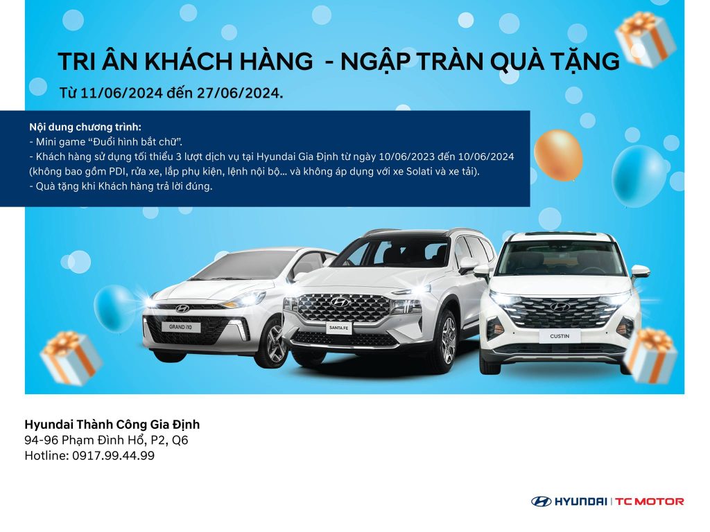 TRI ÂN KHÁCH HÀNG – NGẬP TRÀN QUÀ TẶNG