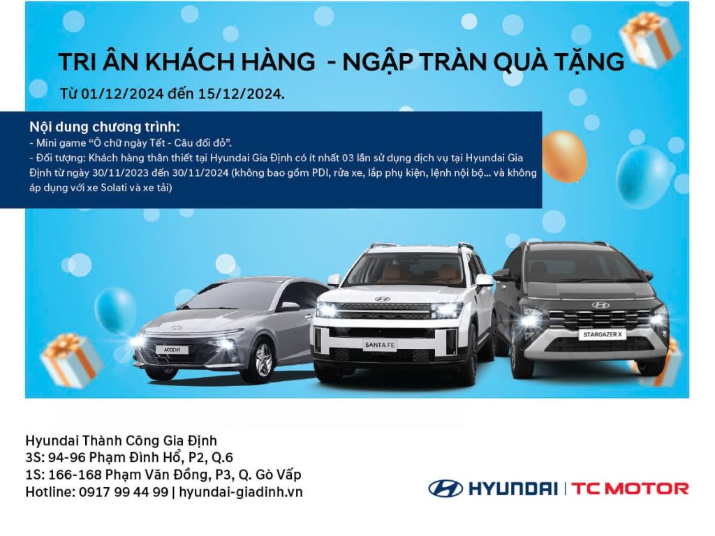 TRI ÂN KHÁCH HÀNG – NGẬP TRÀN QUÀ TẶNG
