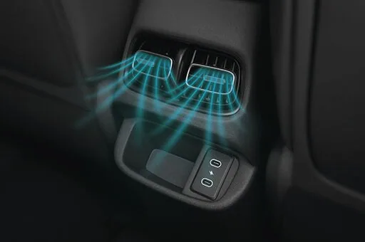 Creta - Cửa gió hàng ghế sau kèm cổng sạc Type C