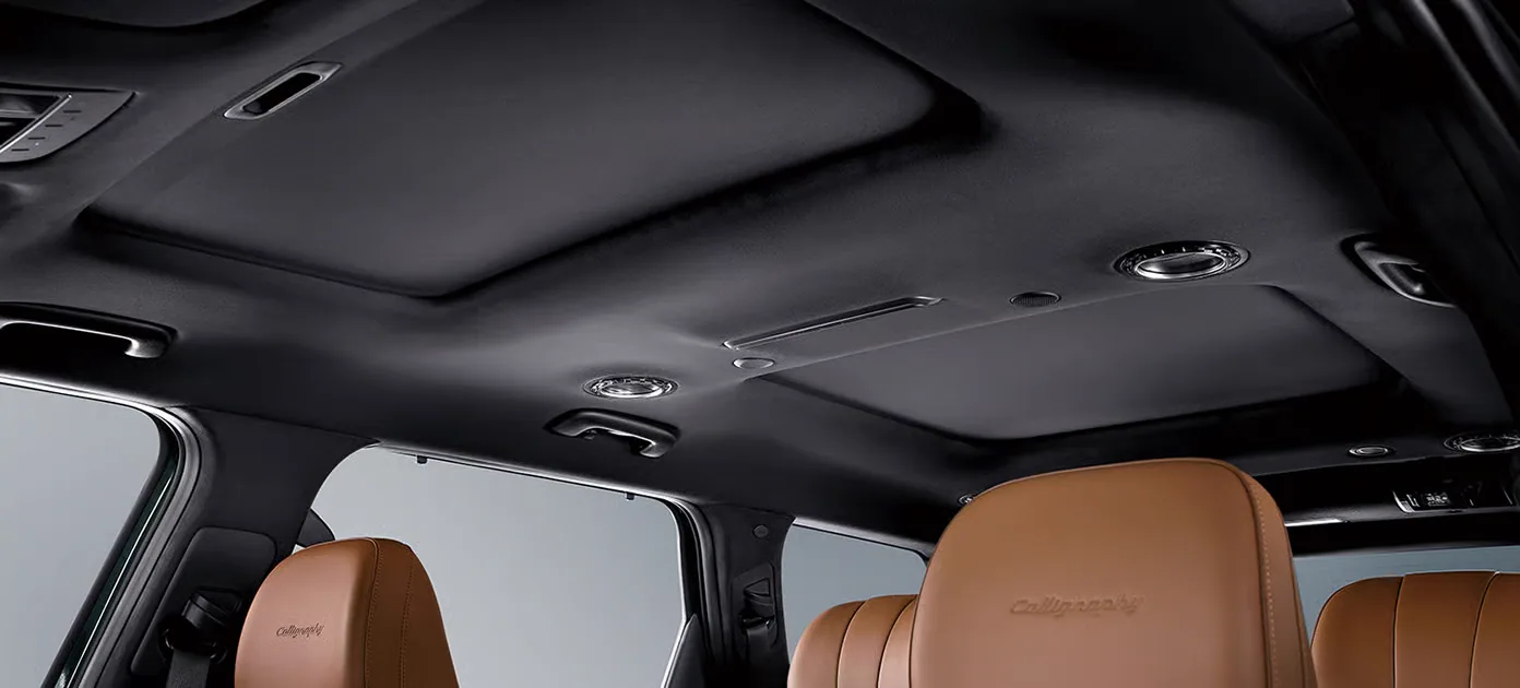 PALISADE Hybrid - Cửa sổ trời 2 ô với trần da lộn